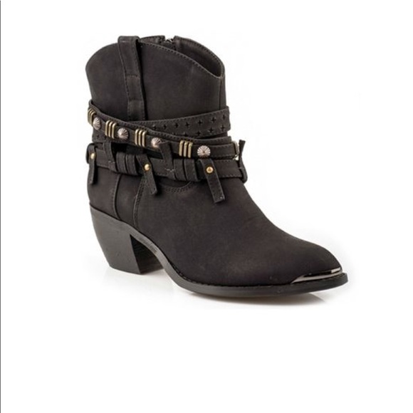 Roper Shoes - Roper Womans Studded Straps Booties
